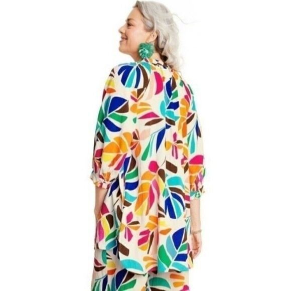 𝅺tabitha Brown for Target Botanical Mini Dress Top Size XS - Picture 10 of 10